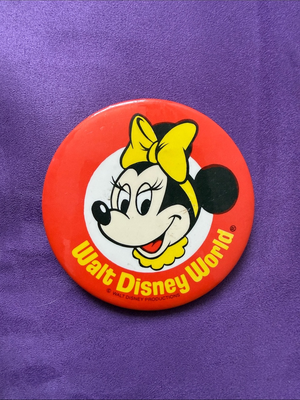 Vintage Disney Minnie Mouse Large Pin Button